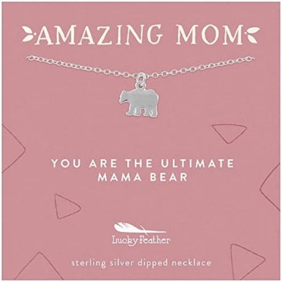 Amazing Mom Necklace - Mama Bear by Lucky Feather  - New on card - Picture 2 of 5